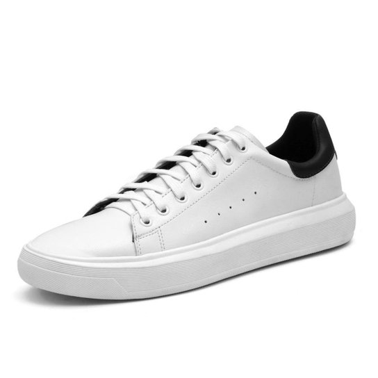 Tênis Sapatênis Estilo Social Casual Básico Moda Masculina Conforto Fork - Branco Menor preço em Tênis Sapatênis Estilo Social Casual Básico Moda Masculina Conforto Fork - Branco