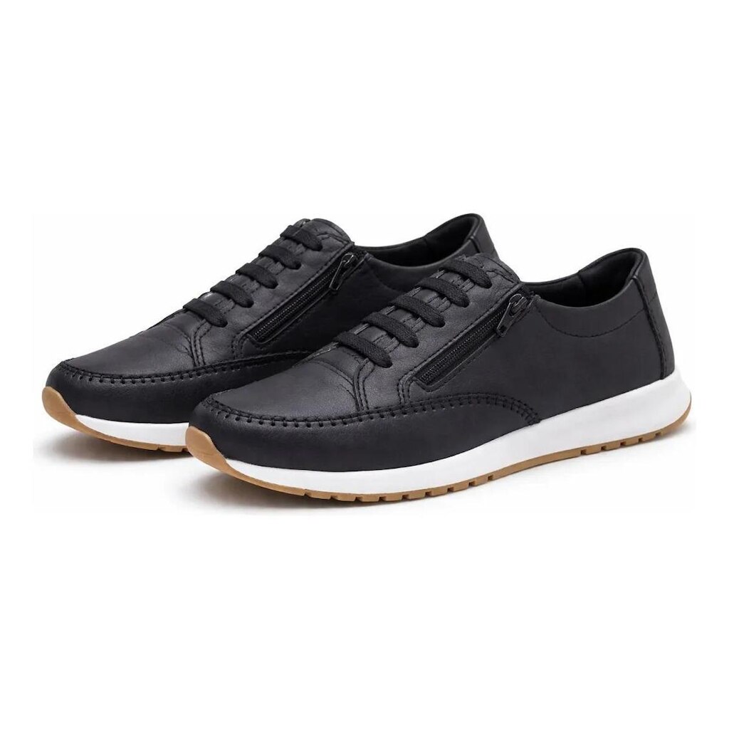 Tênis Sapatênis Feminino Casual Confort Premium com Zíper Lateral e Cadarço