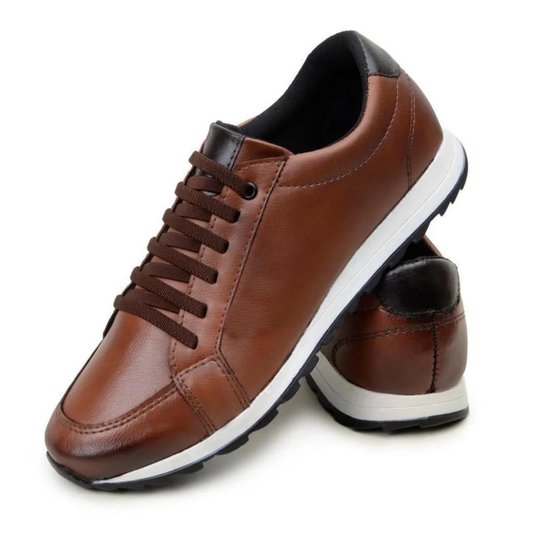 Tenis Sapatenis Jogger Para Passeio Havana Branco Esporte Fino Parra Boots - Marrom+Branco Menor preço em Tenis Sapatenis Jogger Para Passeio Havana Branco Esporte Fino Parra Boots - Marrom+Branco