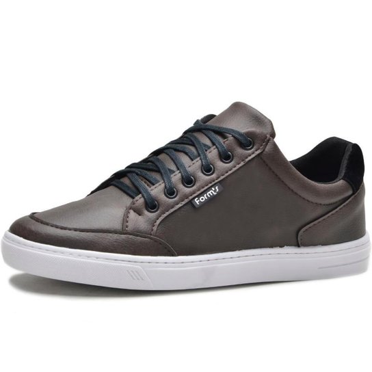 Tênis Sapatênis Masculino Casual Cano Baixo Polo Plus - Marrom Menor preço em Tênis Sapatênis Masculino Casual Cano Baixo Polo Plus - Marrom