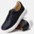 Tênis Sapatênis Masculino Casual de Couro Leve Confortável - Preto