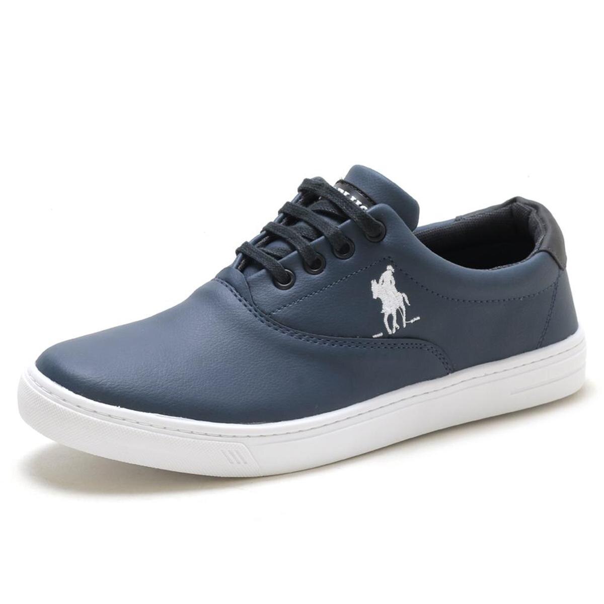 Tênis Sapatênis Masculino Casual Polo Plus - Azul | Netshoes