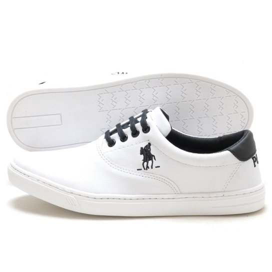 Tênis Sapatênis Masculino Casual Polo Plus - Branco Menor preço em Tênis Sapatênis Masculino Casual Polo Plus - Branco