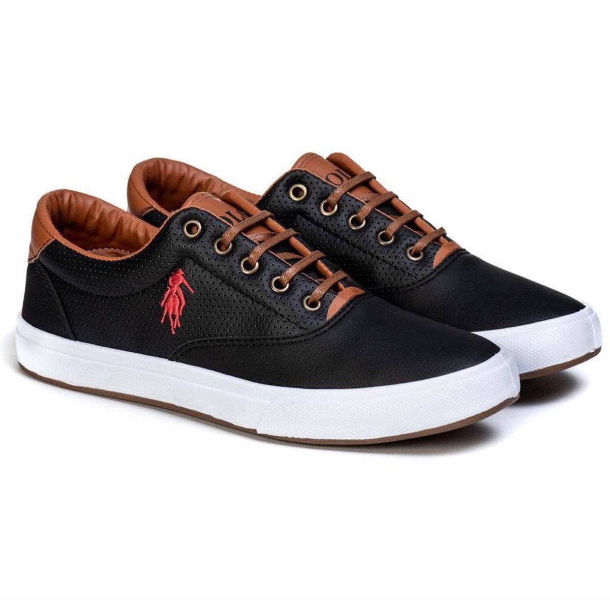 Tênis Sapatênis Masculino Polo Oldsen - Preto | Netshoes