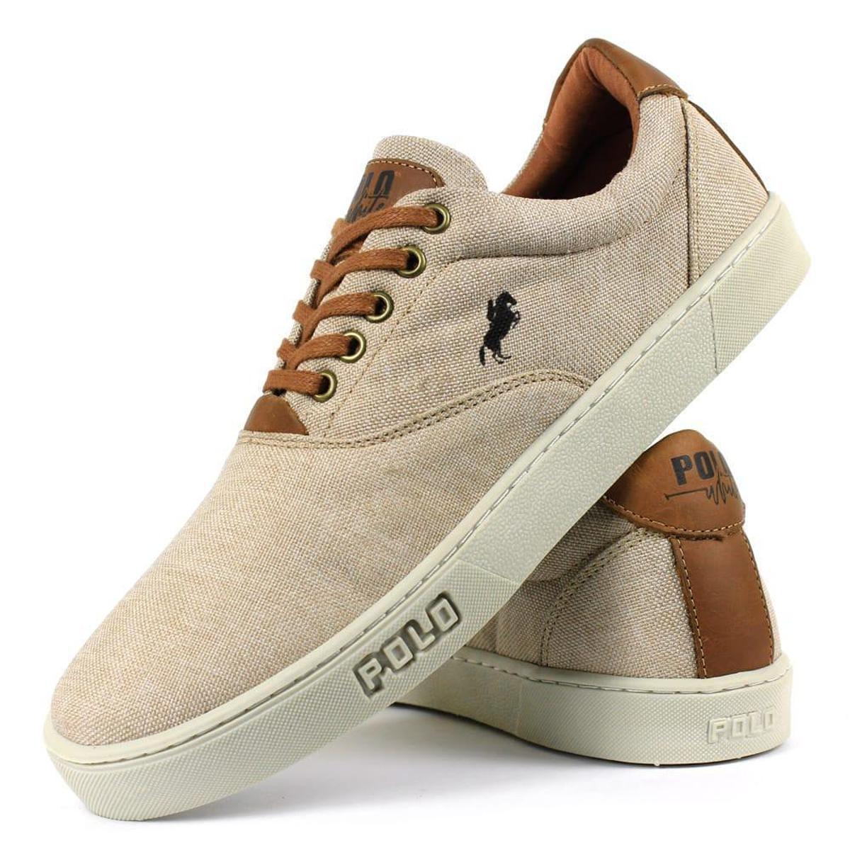 Tênis Sapatênis Polo Casual Masculino - Bege | Netshoes