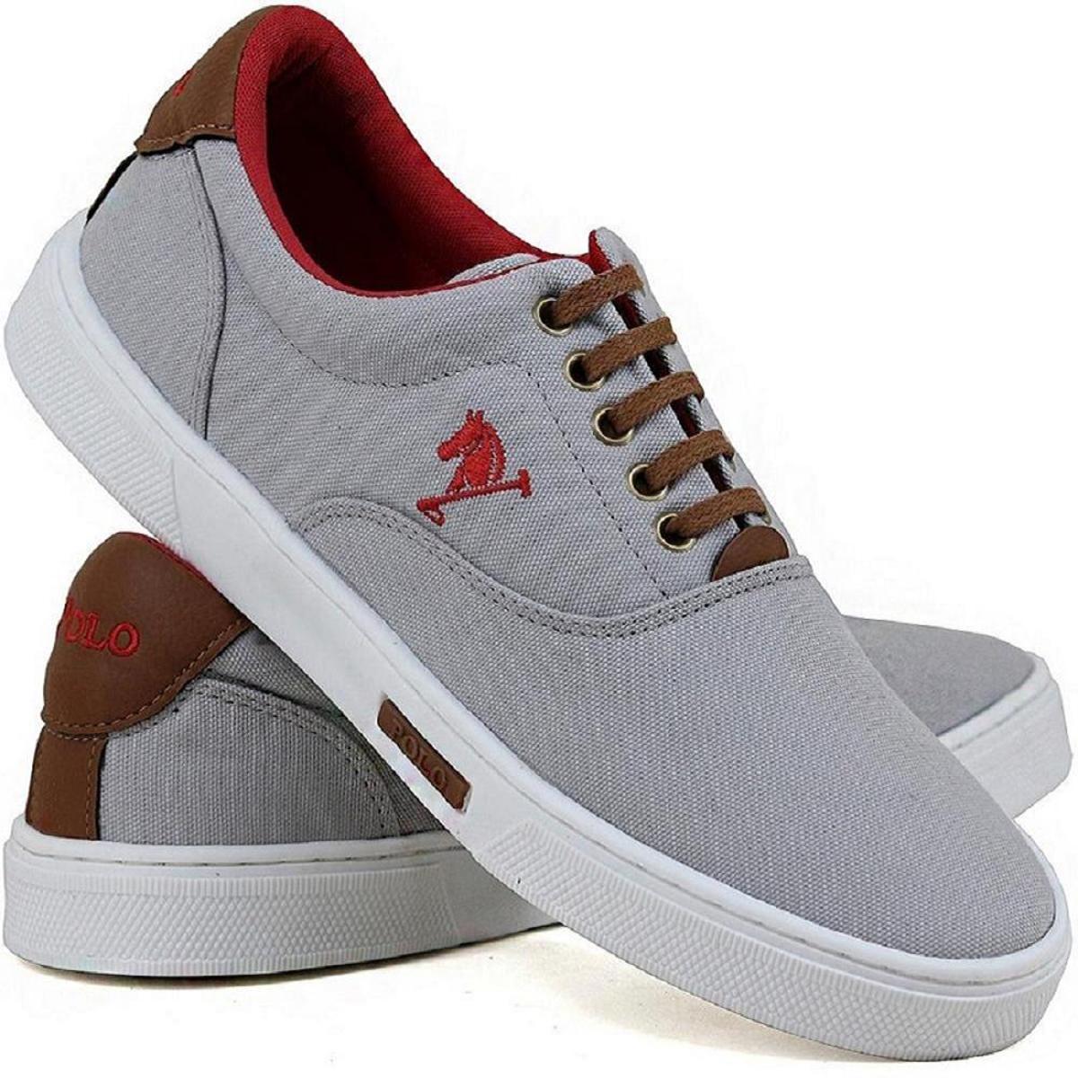 Tenis Sapatenis Sapato Polo Kit 2 Pares - Cinza+Preto | Netshoes