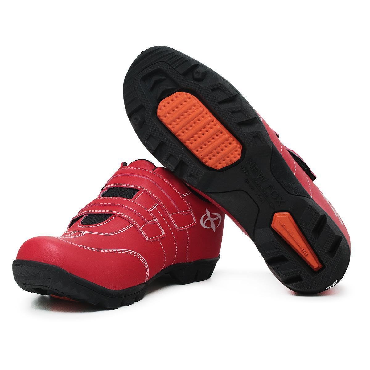 Tenis Sapatilha Ciclismo New Fox Bike Way2 Feminino Vermelho