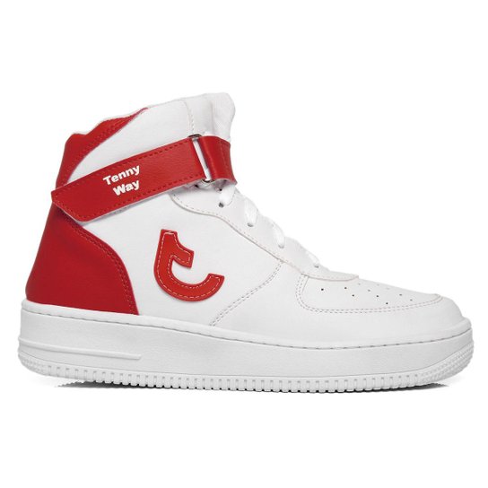 Tênis Cano Nike Air Force Cano Alto Vermelho Air Jordan Air Force