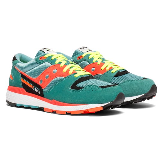 Tênis Saucony Azura Masculino - Verde+laranja Menor preço em Tênis Saucony Azura Masculino - Verde+laranja