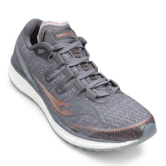Tênis Saucony Freedom ISO Feminino - Cinza Claro Menor preço em Tênis Saucony Freedom ISO Feminino - Cinza Claro