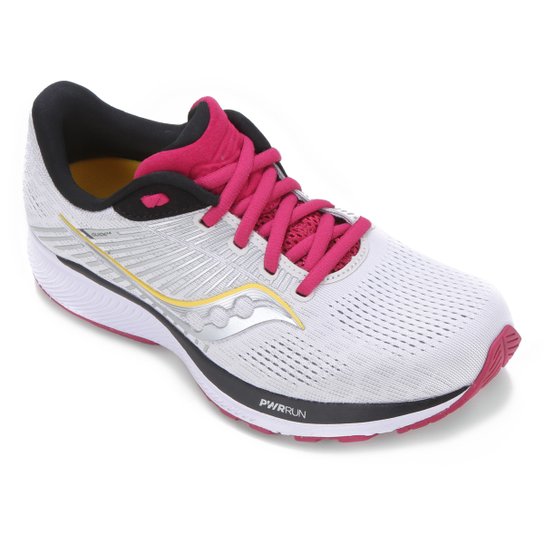 Tênis Saucony Guide 14 Feminino - Cinza+Rosa Menor preço em Tênis Saucony Guide 14 Feminino - Cinza+Rosa