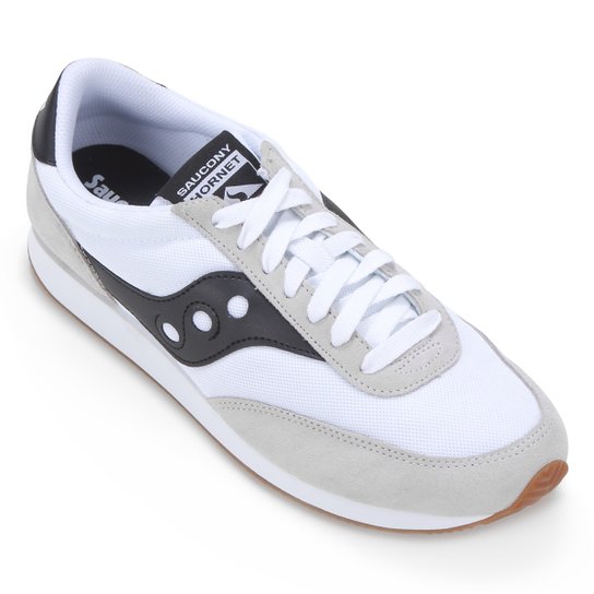 Tênis Saucony Hornet Masculino - Branco+Chumbo Menor preço em Tênis Saucony Hornet Masculino - Branco+Chumbo