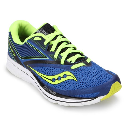 Tênis Saucony Kinvara 9 Masculino - Azul e Preto Menor preço em Tênis Saucony Kinvara 9 Masculino - Azul e Preto