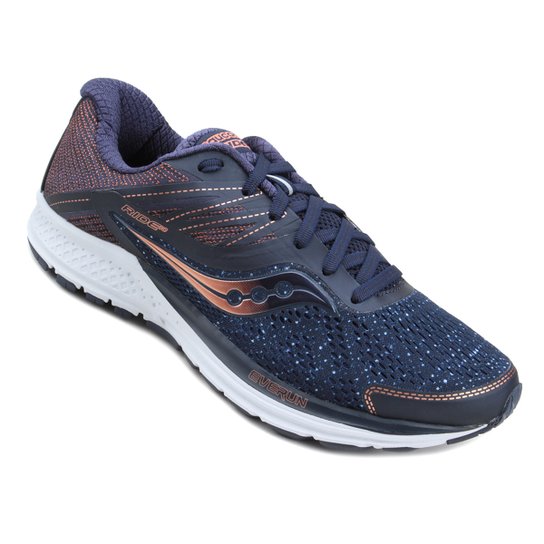 Tênis Saucony Ride 10 Feminino - Marinho Menor preço em Tênis Saucony Ride 10 Feminino - Marinho