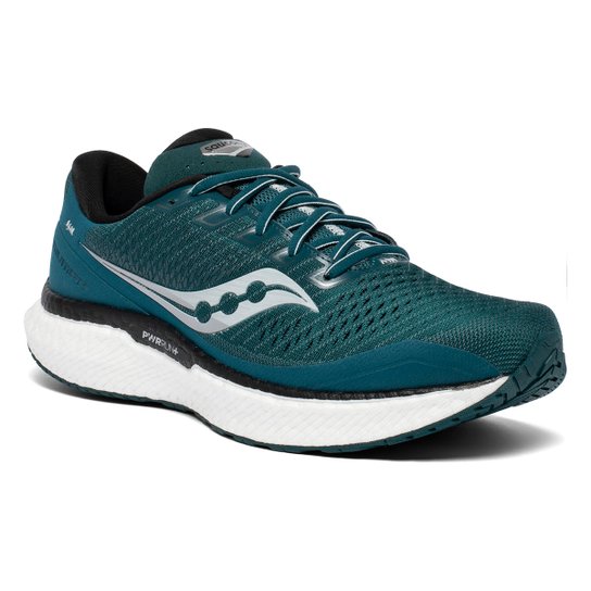 Tênis Saucony Triumph 18 Masculino - Verde+Prata Menor preço em Tênis Saucony Triumph 18 Masculino - Verde+Prata