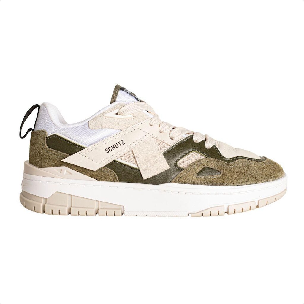Tênis Schutz Court 95 Offwhite Com Verde