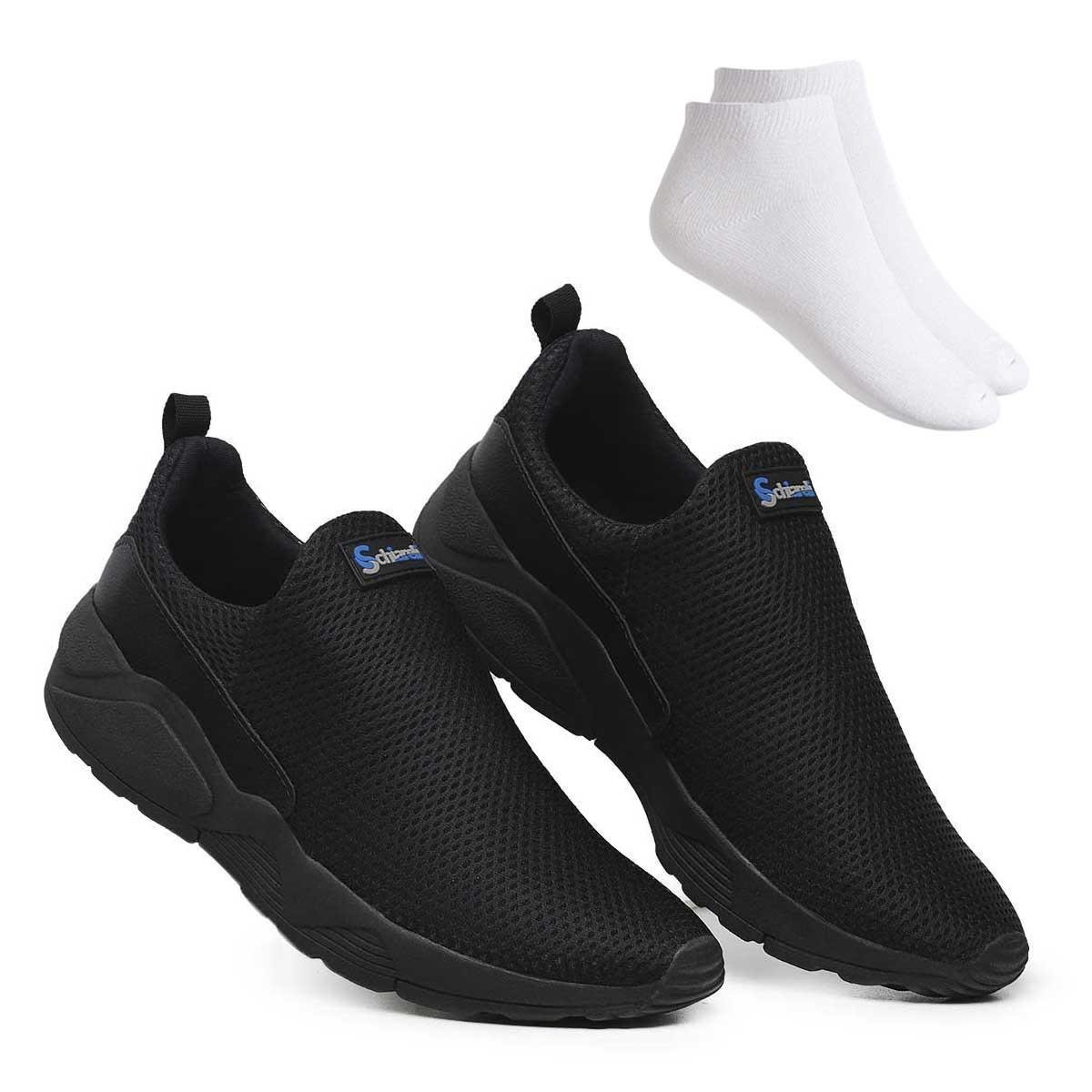 Tênis Sem Cadarço Masculino Slip On Esportivo Comfort Calce Fácil + Meia Cano Curto Menor preço em Tênis Sem Cadarço Masculino Slip On Esportivo Comfort Calce Fácil + Meia Cano Curto