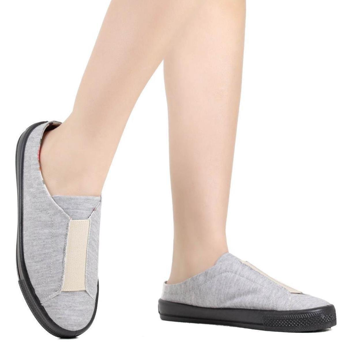 Tênis Sem Cadarço Zariff Casual Feminino - Cinza | Netshoes