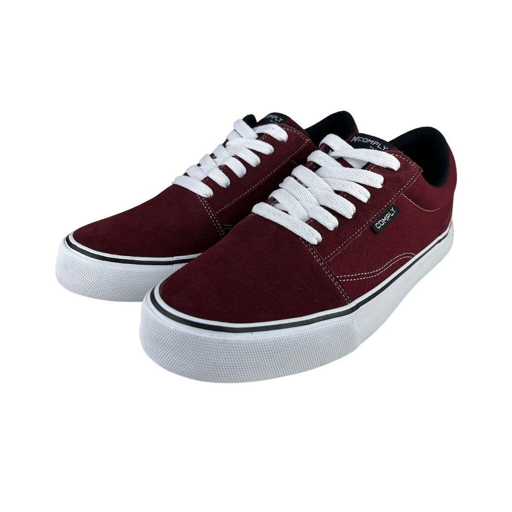 Tênis Skate Comply New Classic Bordo e Branco