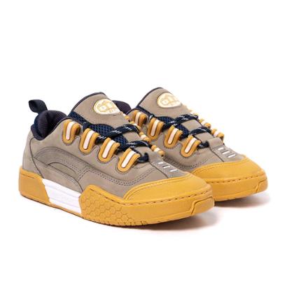Tenis Skate Qix Hexagon Retro Masculino Especial Couro - Amarelo