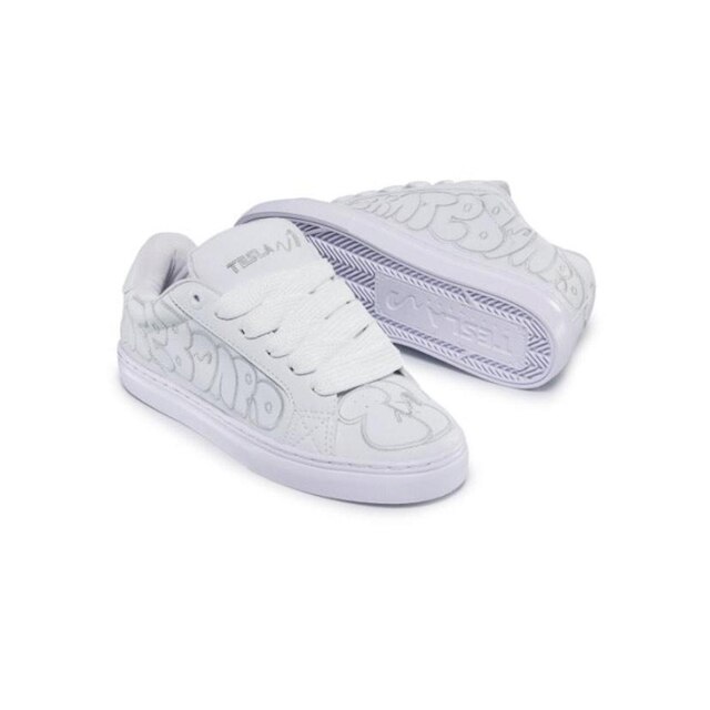 Tênis Skate Tesla Hertz Art White