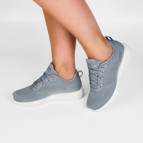 Tênis Skechers Bobs Squad Tough Talk Feminino - Cinza Menor preço em Tênis Skechers Bobs Squad Tough Talk Feminino - Cinza