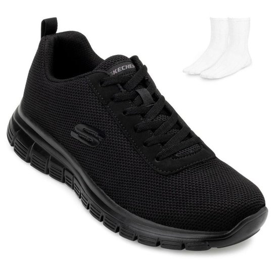 Tênis Skechers Burns Brantley e Meia SK19-8790 - Preto Menor preço em Tênis Skechers Burns Brantley e Meia SK19-8790 - Preto