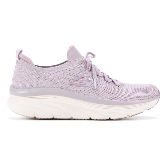 Tênis Skechers D'Lux Walker Refreshing Feminino - Lilás Menor preço em Tênis Skechers D'Lux Walker Refreshing Feminino - Lilás