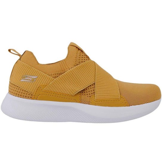 Tênis Skechers Feminino Bobs Squad 2 Kid Cool - Amarelo+Branco Menor preço em Tênis Skechers Feminino Bobs Squad 2 Kid Cool - Amarelo+Branco