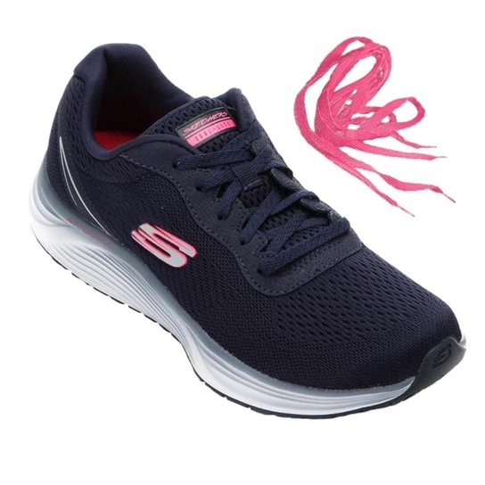 Tênis Skechers Feminino Skyline - Blaze By - Marinho Menor preço em Tênis Skechers Feminino Skyline - Blaze By - Marinho