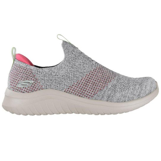 Tênis Skechers Feminino Ultra Flex 2.0 Pretty Dazzling - Cinza+Laranja Menor preço em Tênis Skechers Feminino Ultra Flex 2.0 Pretty Dazzling - Cinza+Laranja