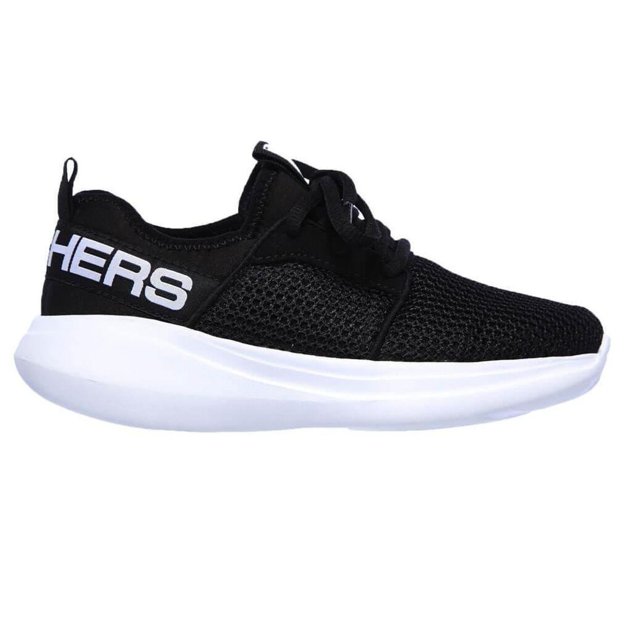 Tênis Skechers Go Run Fast-Valor Feminino 35 Cinza e Rosa Preto+