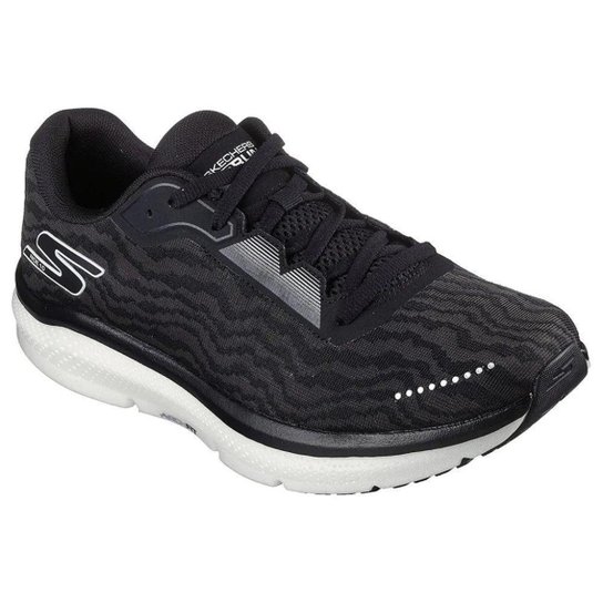 Tenis Skechers GOrun Ride 10 Maculino - Preto+Branco Menor preço em Tenis Skechers GOrun Ride 10 Maculino - Preto+Branco