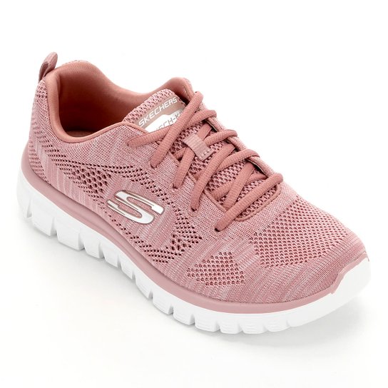 Tênis Skechers Graceful 2.0 Teigan Feminino - Rosa Claro Menor preço em Tênis Skechers Graceful 2.0 Teigan Feminino - Rosa Claro