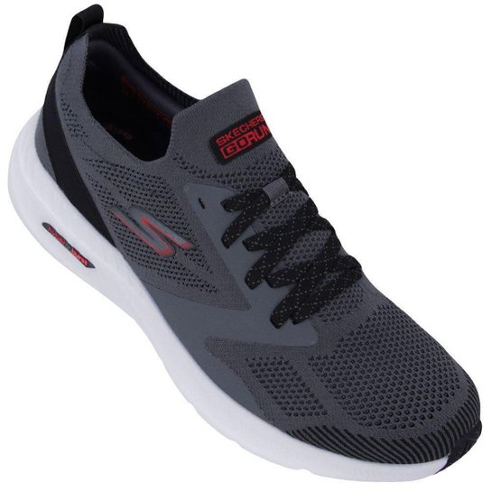 Tênis Skechers Masculino Burns Brantley - Chumbo+Branco Menor preço em Tênis Skechers Masculino Burns Brantley - Chumbo+Branco