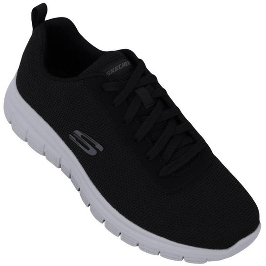 Tênis Skechers Masculino Burns Brantley - Preto+Cinza