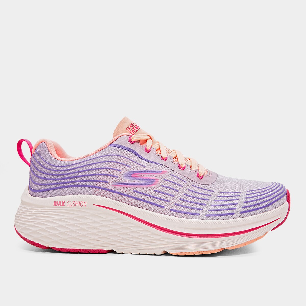 Tênis Skechers Max Cushioning ELITE 2.0 - AL Feminino - Lilás+Rosa