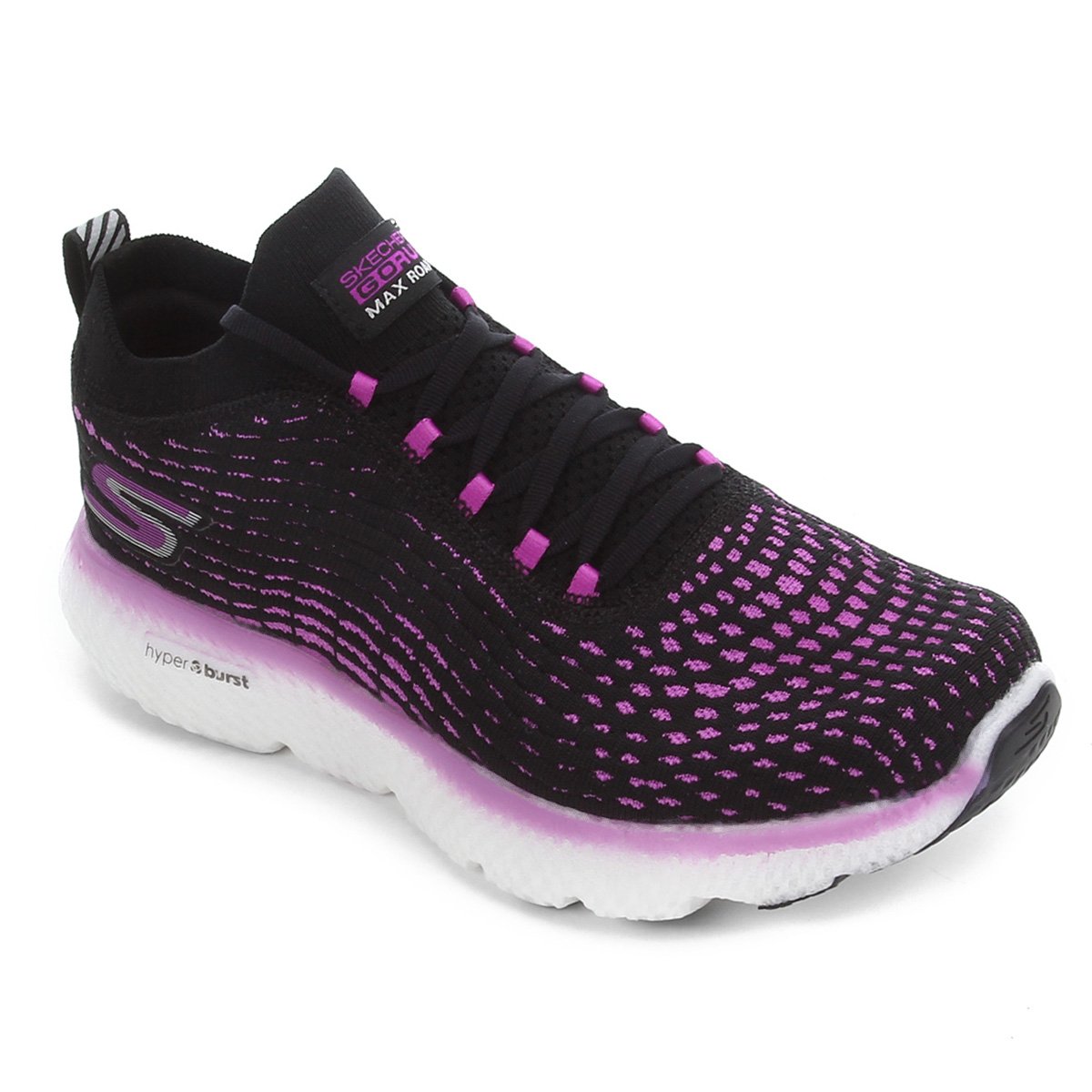 Tênis Skechers Max Road Feminino Preto+Roxo Netshoes