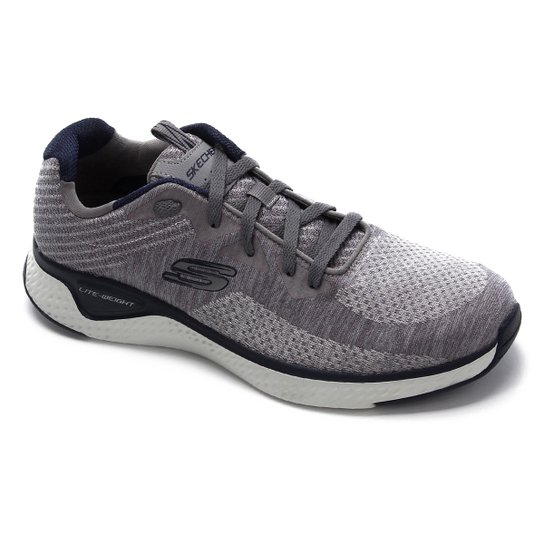 Tênis Skechers Solar Fuse Kryzik Masculino - Cinza e Azul Menor preço em Tênis Skechers Solar Fuse Kryzik Masculino - Cinza e Azul