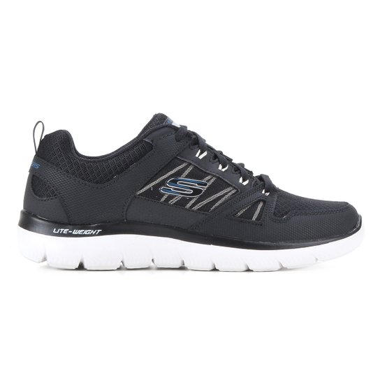 Tênis Skechers Summits New World Masculino - Preto+Branco Menor preço em Tênis Skechers Summits New World Masculino - Preto+Branco