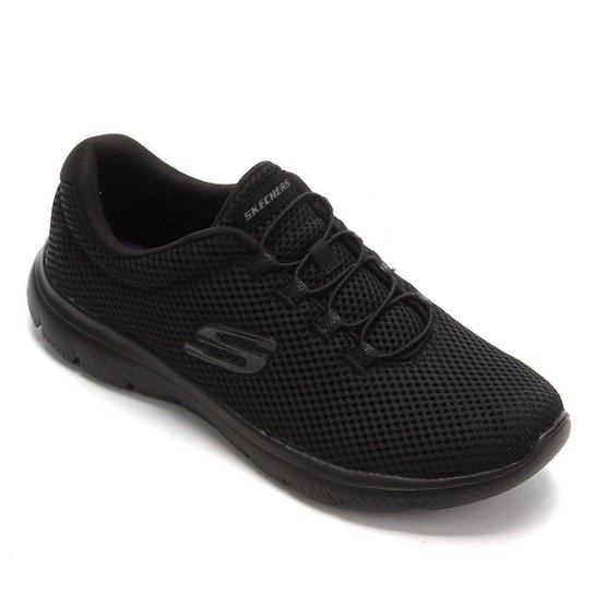 Tênis Skechers Summits-Quick Lapse Feminino 232057-BBK - Preto Menor preço em Tênis Skechers Summits-Quick Lapse Feminino 232057-BBK - Preto