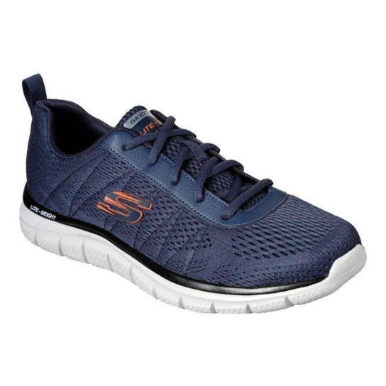 Tênis Skechers Track Moulton Masculino 232081-NVOR - Marinho Menor preço em Tênis Skechers Track Moulton Masculino 232081-NVOR - Marinho