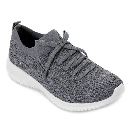 Tênis Skechers Ultra Flex-Statements Feminino - Cinza Menor preço em Tênis Skechers Ultra Flex-Statements Feminino - Cinza
