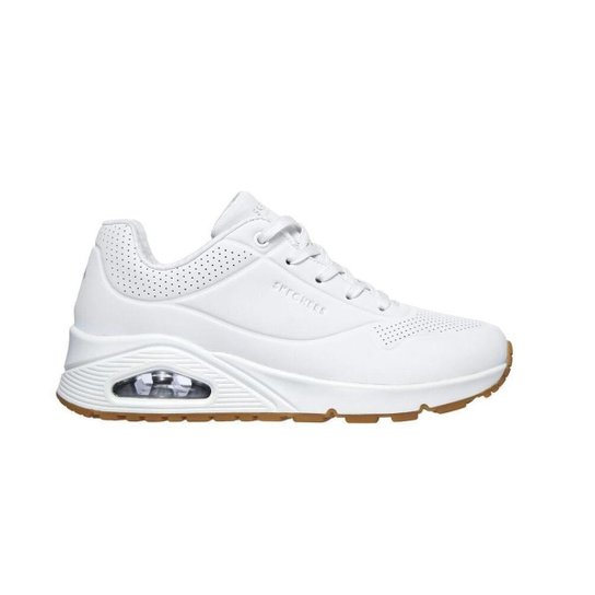 Tênis Skechers Uno - Stand on a - Branco - Branco Menor preço em Tênis Skechers Uno - Stand on a - Branco - Branco