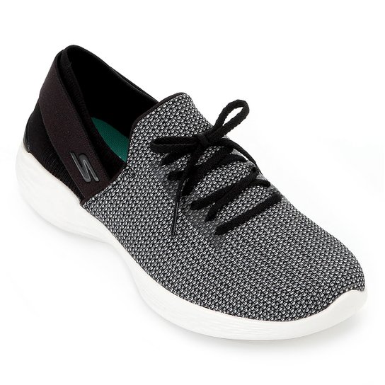 Tênis Skechers You Uplift Feminino - Preto e Branco Menor preço em Tênis Skechers You Uplift Feminino - Preto e Branco