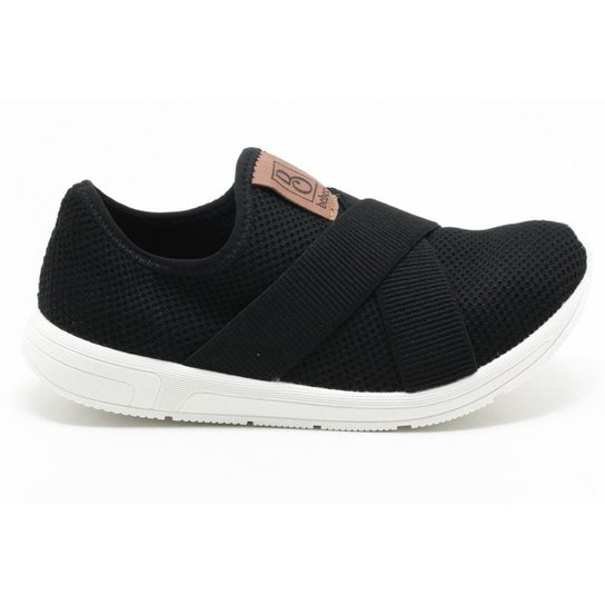 Tenis Slip On Bebece Malha Elastico Feminino Preto Netshoes Tenis Slip On Bebece Malha Elastico Feminino Preto Netshoes