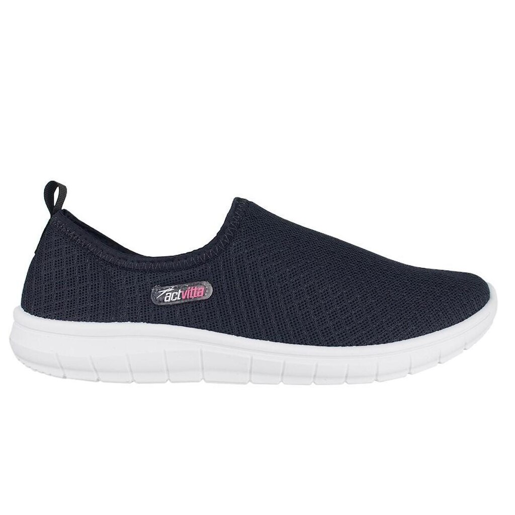 Tênis Slip On Calce Fácil Feminino Actvitta Preto/Branco - 4828.100