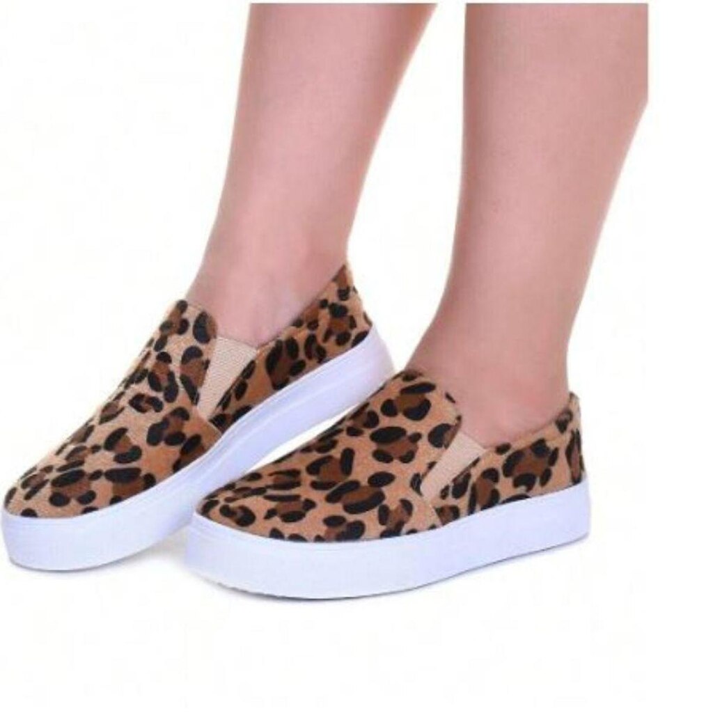 Tênis Slip On Feminino Estampa oncinha