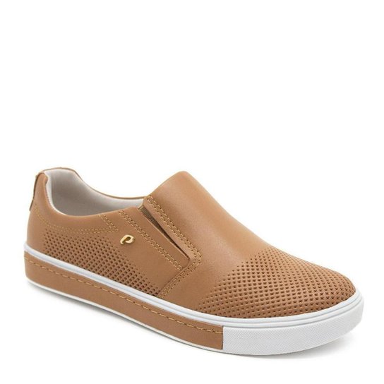 Tênis Slip On Feminino Pegada 210029 Whisky - Marrom Escuro Menor preço em Tênis Slip On Feminino Pegada 210029 Whisky - Marrom Escuro