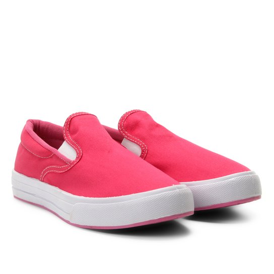 Tênis Slip On Infantil Kurz Sem Cadarço - Pink Menor preço em Tênis Slip On Infantil Kurz Sem Cadarço - Pink